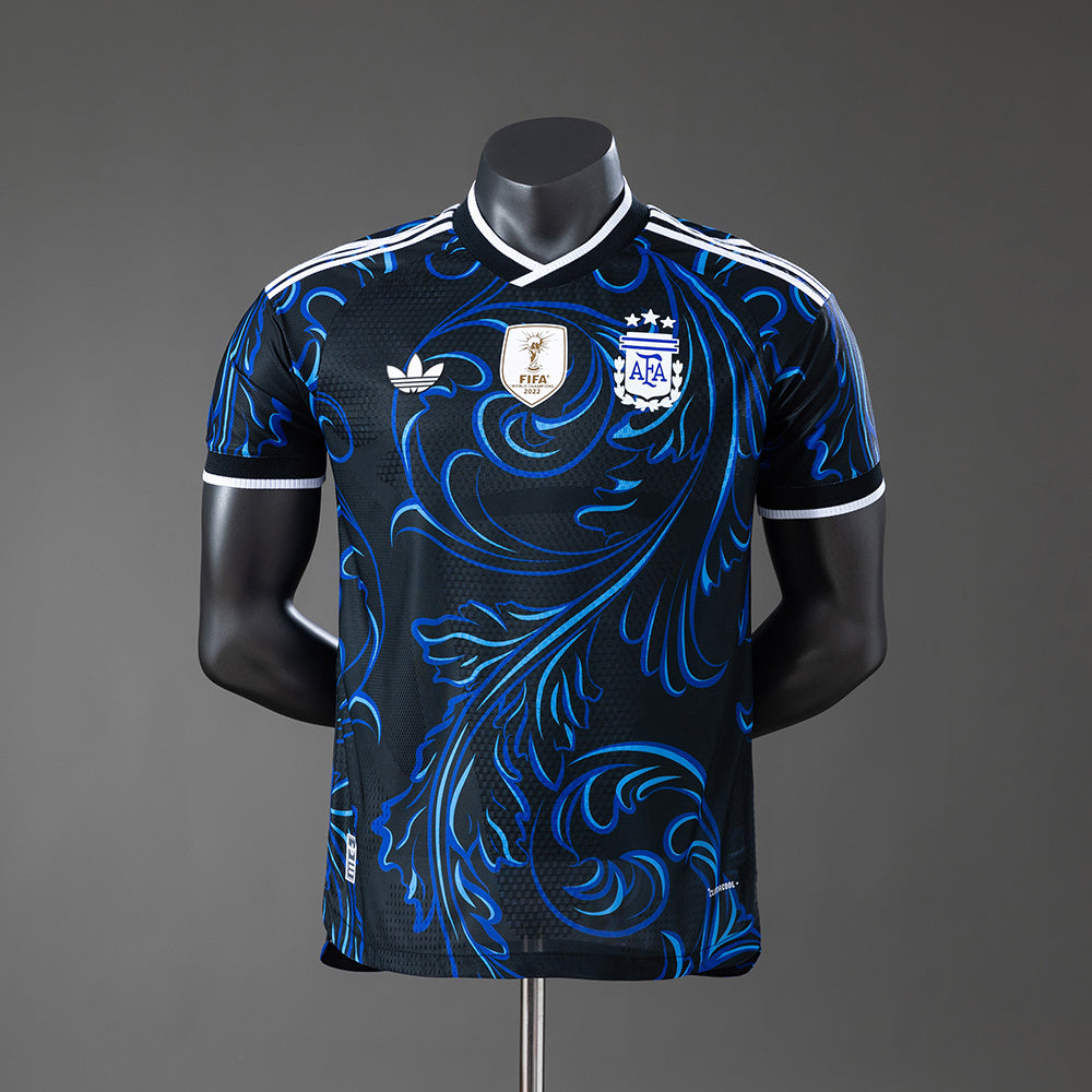 🇦🇷 Argentina Dark Edition Jersey (Black & Blue Design)