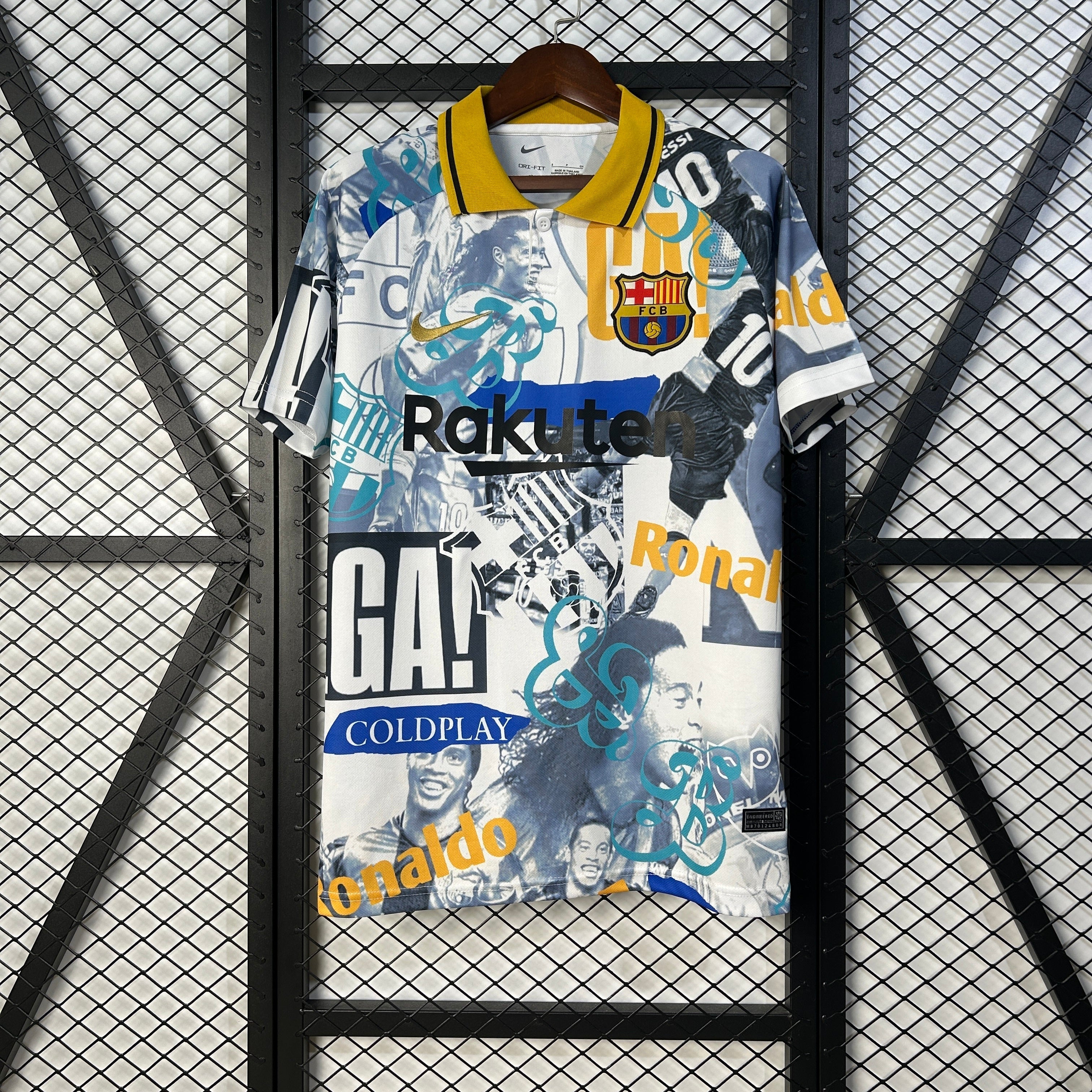 🔵🔴 FC Barcelona Retro Collage Jersey (Legends Edition)