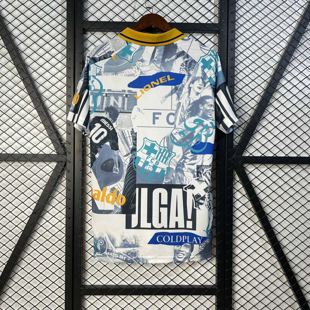 🔵🔴 FC Barcelona Retro Collage Jersey (Legends Edition)
