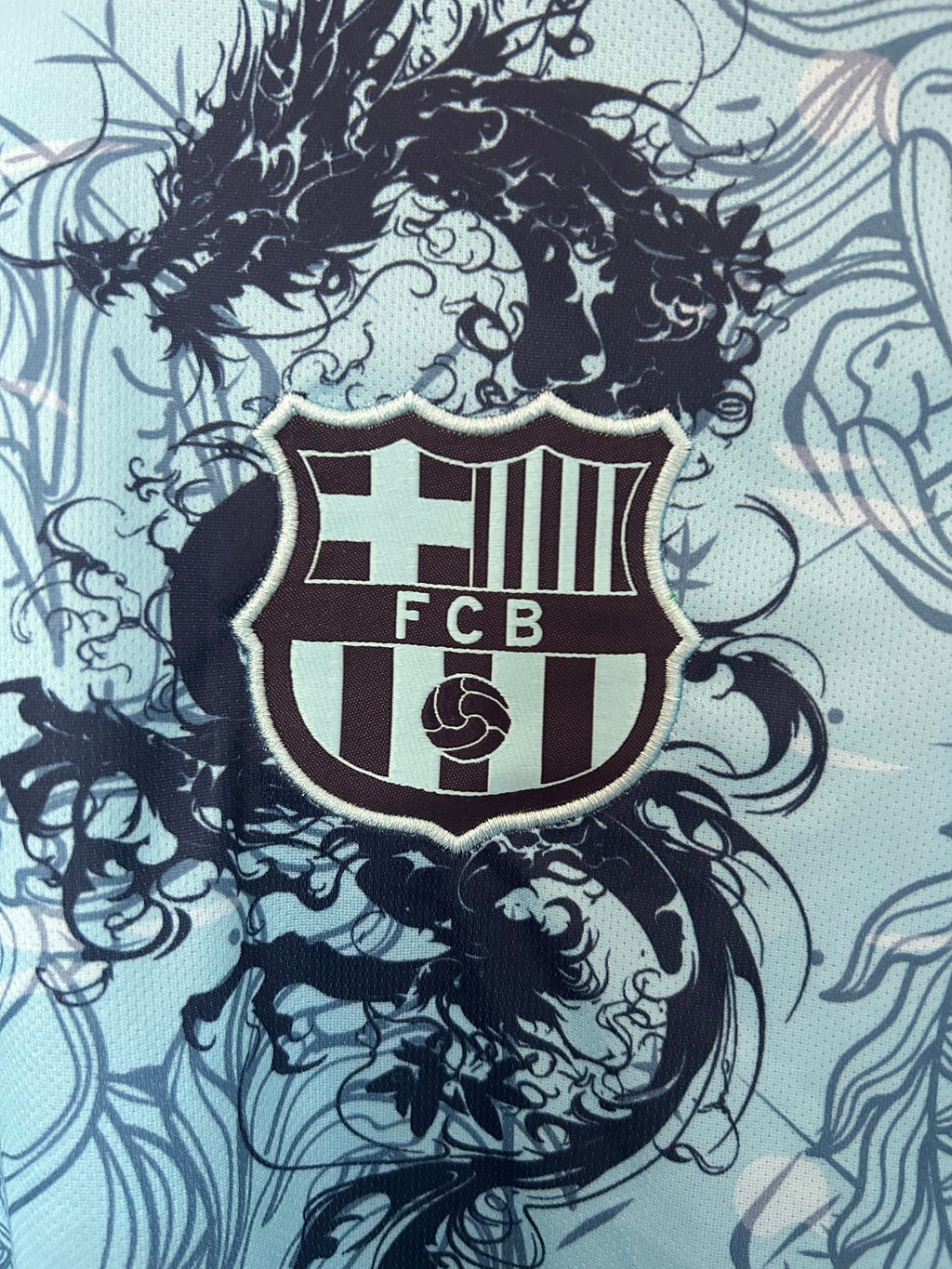 🔵 FC Barcelona Dragon Edition Jersey (Blue Spirit)
