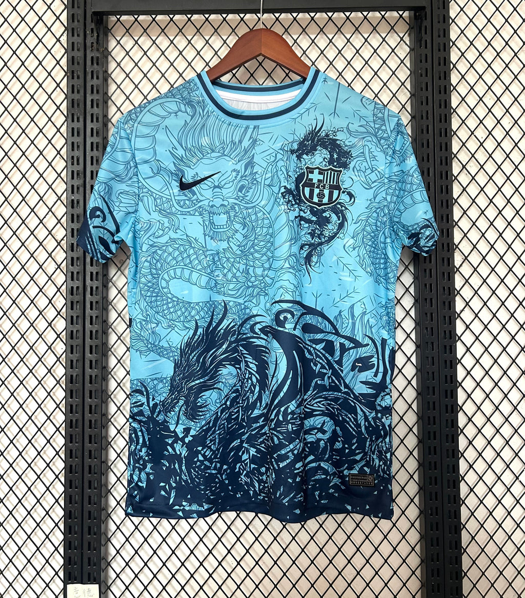 🔵 FC Barcelona Dragon Edition Jersey (Blue Spirit)