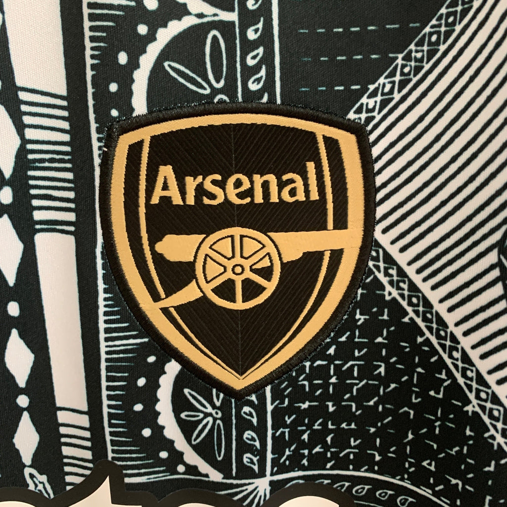 🔴 Arsenal Collage Jersey (Black Edition)