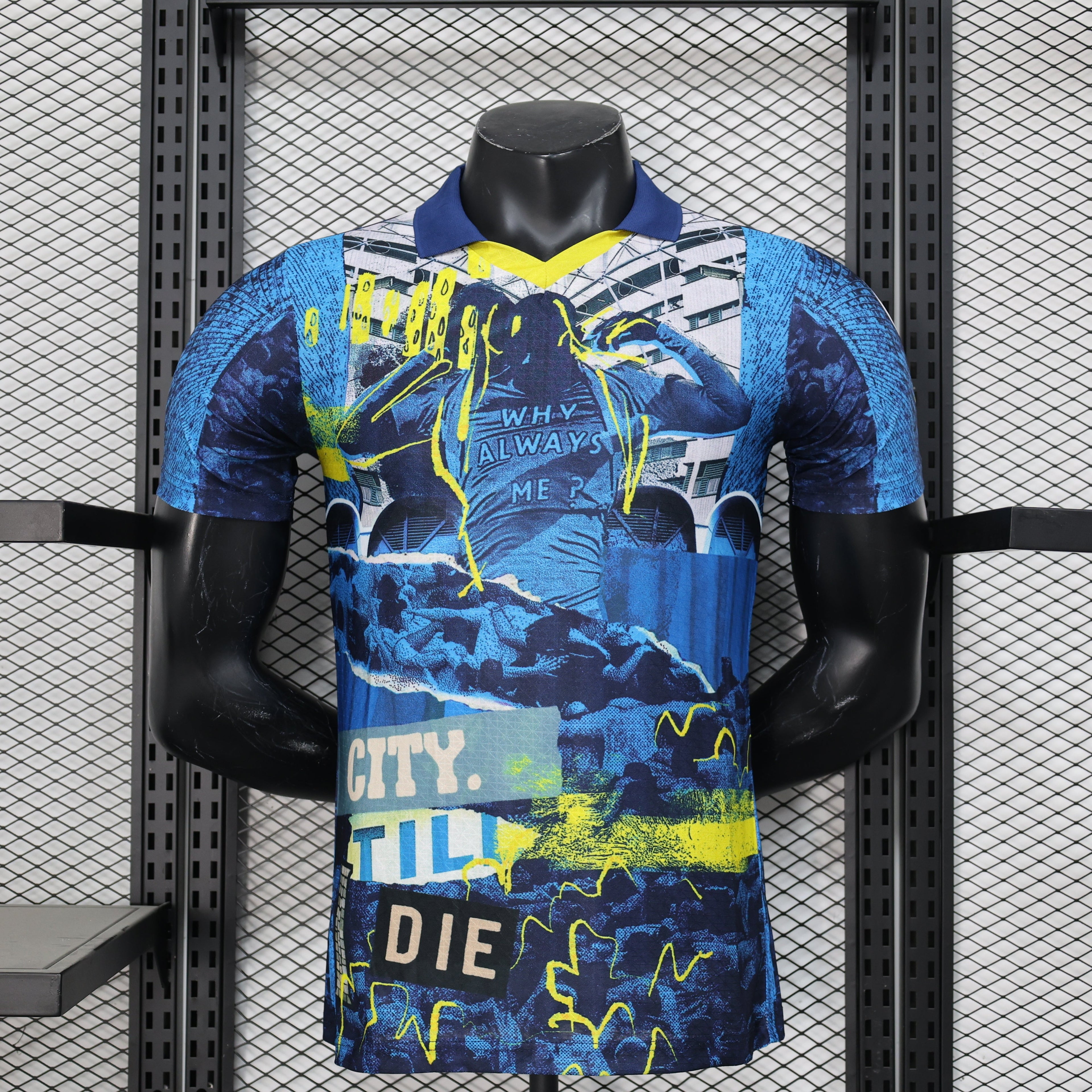 🔵 Manchester City Jersey (Urban Collage Edition)